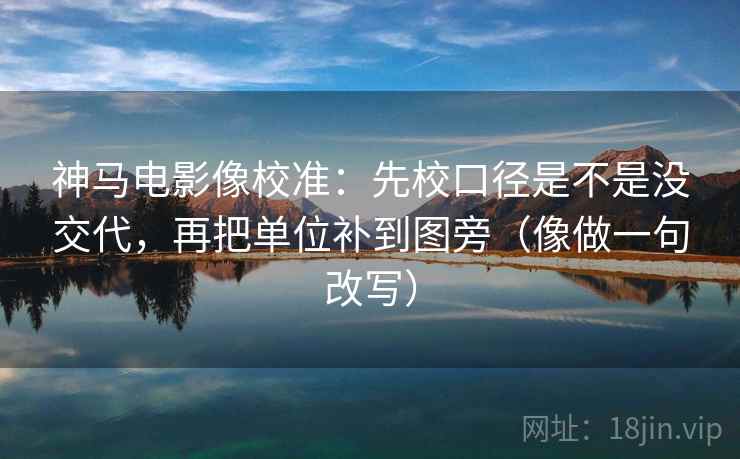 神马电影像校准：先校口径是不是没交代，再把单位补到图旁（像做一句改写）
